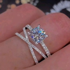 Jewelry Jewelry - 🌹.925 Silver Criss Cross White Sapphire Ring Jewelry Jewelry - 🌹.925 Silver Criss Cross White Sapphire Ring